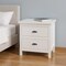 Homeroots 22" Solid Wood Two Drawer Nightstand 518913 - alternate 5