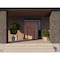Vdomdoors Front Exterior Prehung Aluminum Double Doors Ronex1055 Teak 1 Sidelight and Top Transom Mirrored RONEX1055DEXD-OAK-W72+12xH96+14-LH-O - alternate 3