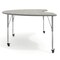 Flash Furniture Commercial Adjustable Height Kidney Activity Table with Locking Casters-LTGY XU-A4872-KIDNY-LTGRY-T-A-CAS-GG - alternate 6