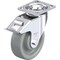 Blickle Swivel Plate Caster, Gray Nylon, 6", Brake, Load Rating: 1250 lb. LEH-SPOG 150K-14-FI - alternate 1