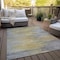 Homeroots 3' X 5' Gold Gray And Charcoal Abstract Washable Indoor Outdoor Area Rug 587164 - alternate 8