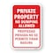 Signmission Private Property No Dumping Allowed Propiedad Priv Aluminum, 18" H, A-1824-24846 A-1824-24846 - alternate 1
