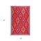 Homeroots 3' X 5' Red Geometric Indoor Outdoor Area Rug 555627 - alternate 5