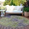 Homeroots 8' Olive Green And Dark Purple Round Abstract Washable Indoor Outdoor Area Rug 609363 - alternate 7