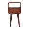 Homeroots 22" Brown Solid Wood Square One Drawer Nightstand 651779 - alternate 8