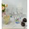 Homeroots Set of Four Clear and Rainbow Geometric Acrylic Highball Glasses 521173 - alternate 7