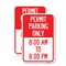 Signmission Permit Parking Only 8-00 Am to 8-00 Pm, 18'' X 24'' 2 Signs, Heavy Gauge Aluminum, 2PK A-1824-2PACK-23321 - alternate 1