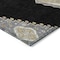 Homeroots 8' Black Gold And Gray Round Oriental Washable Indoor Outdoor Area Rug 598384 - alternate 7