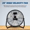 Edendirect 20 in. 3 Speed Black Floor Fan for living room ZR-HIFANXFLOOR20 - alternate 6