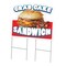 Signmission Crab Cake Sandwich Die Cut Yard & Stake plastic coroplast window, 2436-Crab Cake Sandwich C-DC-2436-Crab Cake Sandwich19 - alternate 1