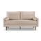 Homeroots 69" Beige Velvet Sofa And Toss Pillows With Dark Brown Legs 543709 - alternate 1