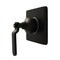 Kingston Brass Single-Handle Six-Way Diverter Valve with Square Trim Kit, Matte Black KS4040KL - alternate 1
