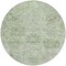 Homeroots 8' Mint Green And Gray Round Damask Washable Indoor Outdoor Area Rug 603775 - alternate 8