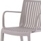 Homeroots Set of Four 22" Taupe Heavy Duty Plastic Outdoor Stacking Arm Chairs 565273 - alternate 7