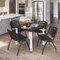Regency Square Kee Breakroom Table W/ 4 M Stack Chairs, 30 in W, 30 in L, Neo Walnut TB3030NWBPCM47BK - alternate 6