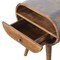 Homeroots 21" Brown Solid Wood Round One Drawer Nightstand 651729 - alternate 8