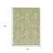 Homeroots 3' X 5' Artichoke Green And Beige Damask Washable Indoor Outdoor Area Rug 616508 - alternate 6