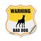 Signmission Beware Of Dog Shield Sign Warning Bad Do, 12 Inch X 12 Inch, Vinyl Decal SHI-D-12-361 - alternate 1