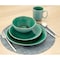 Homeroots Green Sixteen Piece Ceramic Service For Four Dinnerware Set 534540 - alternate 7