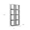 Homeroots 71" White Wood Eight Tier Cube Bookcase 333364 - alternate 4