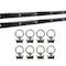Mytee Products 4 Feet L-Track Black Powder Coated 2 and Stud with Black Powder coated Ring 8, 8PK LTK4-BLKx2-LTKS-BLKx8 - alternate 9