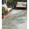 Homeroots 5' X 8' Teal Blue And Brown Abstract Washable Indoor Outdoor Area Rug 631892 - alternate 1
