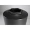 Commercial Zone Products PolyTec(TM) 45 gal Round Institutional Plastic Can, Black, Open Top, Polyethylene, 22 in 730101 - alternate 7