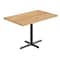 Flash Furniture Bennett 30 in x 48 in Solid Wood Indoor Tabletop in Natural with 23.75 in x 29.5 in Dining Height GSF-REC3048-NAT-T2230-GG - alternate 1