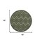 Homeroots 4' Dark Green And Light Green Round Geometric Indoor Outdoor Area Rug 573905 - alternate 8