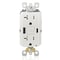 Leviton USBReceptacle, 20A, White, Thermoplastic GUAC2-W - alternate 1