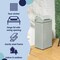 Happimess Darla 14.27-Gallon All-Weather Wicker/Metal Swing Top Hideaway Outdoor Trash Can, Mint Blue/White HPM1201C - alternate 6