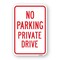 Signmission No Parking Private Drive, Heavy-Gauge Aluminum, 18" x 24", A-1824-25012 A-1824-25012 - alternate 1