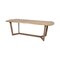 Homeroots 92" Natural And Brown Solid Wood Trestle Base Dining Table 380479 - alternate 7