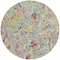 Homeroots 8' Gray Fern Green And Artichoke Green Round Paisley Washable Indoor Outdoor Area Rug 588614 - alternate 7