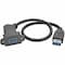 Tripp Lite USB 3.0 Keystone Panel Mount Coupler Cable F/F Angled 1ft U325-001-KPA-BK - alternate 4