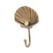 Homeroots 4" Gold Cast Iron Seashell Wall Hook 612073 - alternate 6