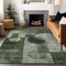 Homeroots 10' X 14' Fern Green And Gray Geometric Washable Indoor Outdoor Area Rug 604323 - alternate 8