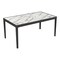 Homeroots 65" White and Black Faux Marble and Solid Wood Dining Table 572229 - alternate 8