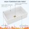 Wrightmaster 33" Apron-Front Single Bowl White Ceramic Workstation Kitchen Sink w/ Bottom Grids and Drying Rack ZOR-AWS332010JTDG - alternate 6