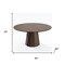 Homeroots 60" Brown Wood Pedestal Base Round Top Dining Table 720968 - alternate 5