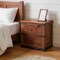 Homeroots 29" Wood Brown Two Drawer Nightstand 527057 - alternate 11