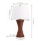 Jonathan Y Laura 27" Coastal Designer Woven Rattan/Metal Wicker Hourglass LED Table Lamp, Dark Brown, 2PK JYL4048B-SET2 - alternate 7