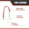 Malta Dynamics Safety Harness Fall Protection Kit, 3 Piece Bundle, Tongue Buckle Legs Full Body Harness L-XL B2002-C5010-C1006 - alternate 6
