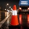 Dsv Standard Traffic Safety Cone 18" with Heavy Black Base and Reflective Collar, Orange, PVC 97118 - alternate 4