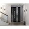 Vdomdoors Steel Door Deux 1755 Black Enamel Sidelight Exterior Window Stainless Inserts Single Modern Painted DEUX1755EXD-BLK-W36+16 x H80-Left-hand Inswing - alternate 4