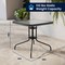 Flash Furniture Square Metal Table, Sqr w/Rattan Chairs, Gray, 28", Aluminum, Glass, Metal, Plastic, Rattan, Clear TLH-073SQ-037GY4-GG - alternate 16
