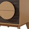 Homeroots 21" Oak And Dark Brown Solid Wood Square Two Drawer Nightstand 712104 - alternate 6