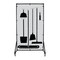 5S Supplies Housekeeping Shadow Board Broom Station V2, Gray / Black Shadows, Kit + Stand, No Text HSB-V2-GRAY/BLACK-KIT-STAND-NO TEXT - alternate 1