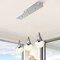 Jonathan Y Elyse Teardrop 33" 3-Light Modern Mid-Century Iron/Acrylic Integrated Linear LED Pendant, Chrome/Whit JYL7121A - alternate 12