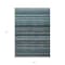 Homeroots 8' X 10' Teal Blue Sky Blue And Gray Striped Washable Indoor Outdoor Area Rug 577814 - alternate 8